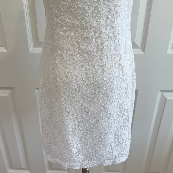 Abercrombie & Fitch White Lace Button-Down Mini Dress Size S - Picture 10 of 13